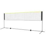 VEVOR Badminton Net, Height Adjustable Volleyball Net, 14ft Wide Foldable Pickleball Net, Portable Easy Setup Tennis Net Set with Poles, Stand and Carry Bag, for Kids Backyard Game Indoor Outdoor Use