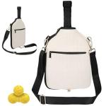 Pickleball Paddle Bag for Women – Lightweight Pickleball Sling Bag with Zipper Pocket & Hanging Hook – Stylish Quilted Crossbody Tote – Fits All Paddles – Ideal Pickleball Gifts for Women