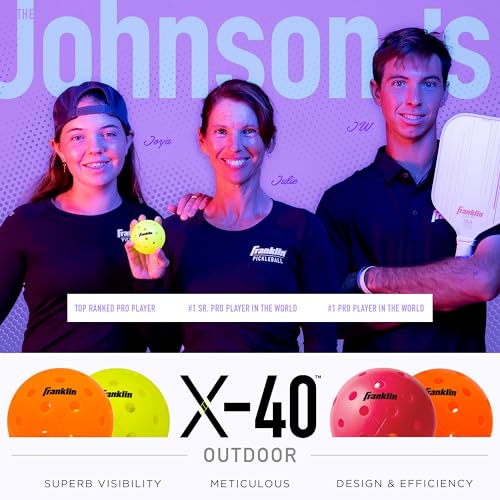 Franklin Sports X-40 Outdoor Pickleball Balls - 3 Pack