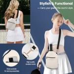 Pickleball Paddle Bag for Women – Lightweight Pickleball Sling Bag with Zipper Pocket & Hanging Hook – Stylish Quilted Crossbody Tote – Fits All Paddles – Ideal Pickleball Gifts for Women