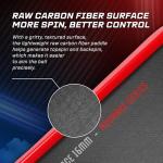 Dinkly Raw Carbon Pickleball Paddles Set of 2, T700 Carbon Fiber Rackets with 16MM Honeycomb Polymer Core, 4 Balls and 1 Portable Carry Bag, USAPA Approved Pickleball Set for Men, Women, Red & Blue