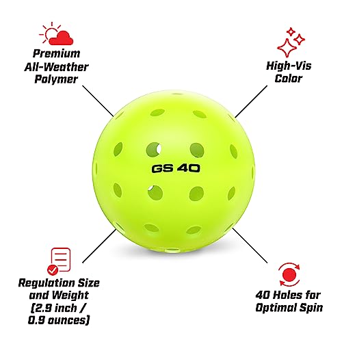 GoSports GS 40 Pickleball Balls - 12 or 36 Pack