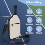 Pickleball Paddle Bag for Women – Lightweight Pickleball Sling Bag with Zipper Pocket & Hanging Hook – Stylish Quilted Crossbody Tote – Fits All Paddles – Ideal Pickleball Gifts for Women