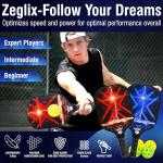 Zgelix Pickleball Paddles Set - Lightweight Fiberglass Paddles (7.88 Oz) with Sweat-Absorbing Anti-Slip Grip - Complete Set with Balls, Cooling Towels, Grip Tape, Ball Retrievers & Durable Carry Bag