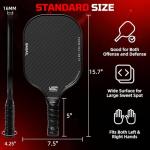 BAGAIL Pickleball Paddles, USAPA Approved Fiberglass Surface Pickleball Set, Lightweight Pickle Ball Rackets with 4 Balls, 1 Bag, Designed in California for Traction and Stability - 2 Pack, Black