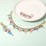 PHALIN 3PCS Pickleball Bag Charms for Women Pickleball Keychains Brooch Pins Purse Chain Accessories Game Day Sports Outfits Party Favors Gifts