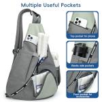 KAVIGOR Pickleball Bag, 7 Pockets & Upgraded Zippers, Lightweight Sling Bag with Detachable Strap & Water-Resistant Pocket