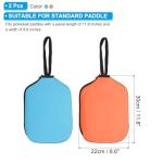 PATIKIL Pickleball Paddle Cover Universal 11.8x8.6 Inch, 2 Pack Neoprene Pickleball Racket Sleeve Paddle Storage Bag with Carrying Strap for Pickleball Paddles,Lake Blue, Orange
