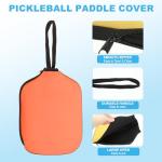 PATIKIL Pickleball Paddle Cover Universal 11.8x8.6 Inch, 2 Pack Neoprene Pickleball Racket Sleeve Paddle Storage Bag with Carrying Strap for Pickleball Paddles,Lake Blue, Orange