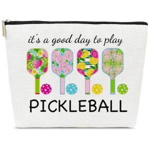 ELSGFHSU Pickleball Gifts for Women Makeup Bag - Pickleball Gifts Cosmetic Bags Accessories for Women