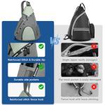 KAVIGOR Pickleball Bag, 7 Pockets & Upgraded Zippers, Lightweight Sling Bag with Detachable Strap & Water-Resistant Pocket