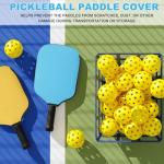 PATIKIL Pickleball Paddle Cover Universal 11.8x8.6 Inch, 2 Pack Neoprene Pickleball Racket Sleeve Paddle Storage Bag with Carrying Strap for Pickleball Paddles,Lake Blue, Orange