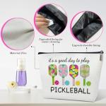 ELSGFHSU Pickleball Gifts for Women Makeup Bag - Pickleball Gifts Cosmetic Bags Accessories for Women
