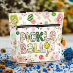 84hoods Tote Bag for Women. Large Shoulder Bag with Pockets and Zipper for Travel, Work, Laptop. Waterproof Grocery Bag. Gift for Pickleball Lover and Player. Flower Pattern.