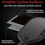 XS XSPAK Carbon Fiber Tournament Pickleball Paddle - USAPA Polypropylene Honeycomb Racket with Cushion Comfort Grip