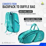 JOOLA Tour Elite Pickleball Bag – Backpack & Duffle Bag for Paddles & Pickleball Accessories – Thermal Insulated Pockets Hold 4+ Paddles - Includes Fence Hook