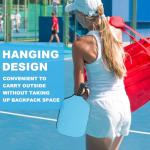 PATIKIL Pickleball Paddle Cover Universal 11.8x8.6 Inch, 2 Pack Neoprene Pickleball Racket Sleeve Paddle Storage Bag with Carrying Strap for Pickleball Paddles,Lake Blue, Orange