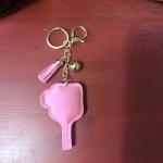 Popfizzy Rhinestone Pink Pickleball Keychain for Women, Bling Pickleball Backpack Keychain for Girls, Pickleball Gifts