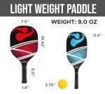 Premium Durable Wood Pickleball Paddles Set of 4, Pickleball Set for Adults, Men & Women with 4 Pickleball Racket, 4 Outdoor & Indoor Pickleballs, 4 Cooling Towels with Pickleball Carry Bag (Wood)