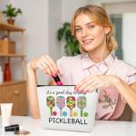 ELSGFHSU Pickleball Gifts for Women Makeup Bag - Pickleball Gifts Cosmetic Bags Accessories for Women