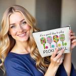 ELSGFHSU Pickleball Gifts for Women Makeup Bag - Pickleball Gifts Cosmetic Bags Accessories for Women