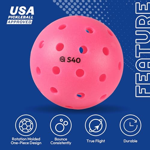 A11N S40 Outdoor Pickleball Balls - 3-Pack, USAPA Approved
