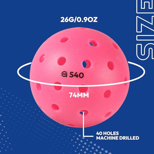 A11N S40 Outdoor Pickleball Balls - 3-Pack, USAPA Approved