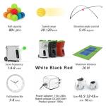 PP-SMART Advanced Pickleball Machine: App-Controlled, 20 Landing Points, 12 Serve Modes - Portable Pickleball Launcher with 4-6 Hour Battery, Random & Variable Speed for Pro-Level Training (White)