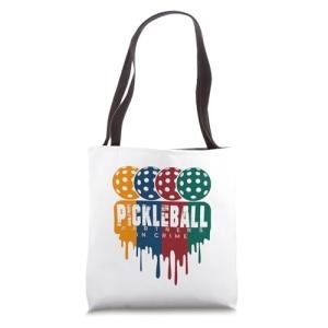 Cool Pickleball Partners Retro Matching Team Player Athletic Tote Bag