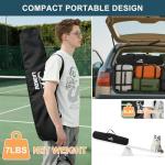 Ladkou Extra Large Tennis Ball Hopper, Holds 200 Balls, Foldable Tennis Ball Basket with Wheels & Removable Bag, Lightweight Pickleball Caddy Cart for Baseball/Softball, for Training/Teaching