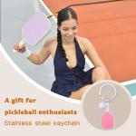Pink Pickleball Keychain Charm for Bag Car Keys Accessories for Women Pickleball Christmas Gifts for Friend Daughter Pickle Ball Lovers Birthday Gift for Granddaughter Pickleball Lovers Gift Ideas