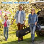 TYRSEN Portable Pickleball Net for Driveway, 22 FT Regulation Size & 11 FT Half Court Size Pickleball Net with Ball Collector, 2-in-1 Pickle Ball Net with Carry Bag for Outdoor Indoor Garages