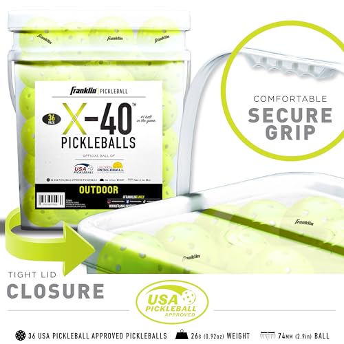 Franklin Sports X-40 Yellow Pickleballs - 36 Pack