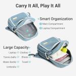 VELADAY Tennis Bag for Women Girl, Stylish Quilted Tennis Pickleball Racket Backpack Wet Pocket, Women Weekend Bag for Travel