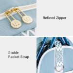 VELADAY Tennis Bag for Women Girl, Stylish Quilted Tennis Pickleball Racket Backpack Wet Pocket, Women Weekend Bag for Travel