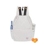 BEEYEO Tennis Bag, Professional Quilted Tennis Backpack Tennis Racket Bags for Women Men for Pickleball Tennis Badminton (White)