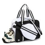 ROYALFAIR Pickleball Bags with Shoe Compartment for Women and Men，Pickleball Paddle Bag Large Capacity can Hand-Carried or Crossbody (Black)