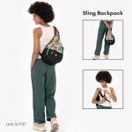 Sherpani Esprit, Sling Backpack, 10L Travel Bag, Women Shoulder Sling Purse, Crossbody Backpack, Travel Gifts, Pickleball Bag, RFID Protection, Fits 10 Inch Tablet (Cloud9)