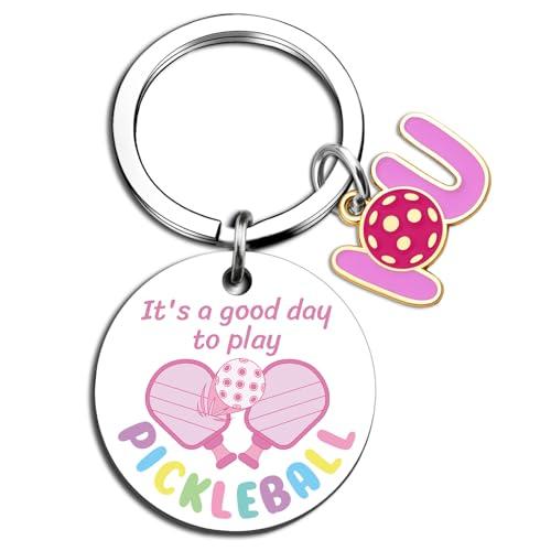 Lelekdo Pickleball Accessories Keychain Pickleball Gifts for Women Pickle Ball Keychain for Friends Teen Girls Pickleballs Bags Charms