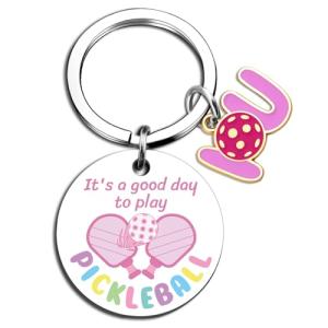 Lelekdo Pickleball Accessories Keychain Pickleball Gifts for Women Pickle Ball Keychain for Friends Teen Girls Pickleballs Bags Charms