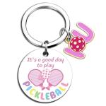 Lelekdo Pickleball Accessories Keychain Pickleball Gifts for Women Pickle Ball Keychain for Friends Teen Girls Pickleballs Bags Charms