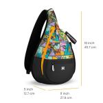 Sherpani Esprit, Sling Backpack, 10L Travel Bag, Women Shoulder Sling Purse, Crossbody Backpack, Travel Gifts, Pickleball Bag, RFID Protection, Fits 10 Inch Tablet (Cloud9)