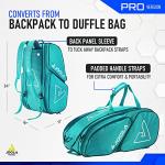 JOOLA Tour Elite Pro Pickleball Bag – Backpack & Duffle Bag for Paddles & Pickleball Accessories – Thermal Insulated Pockets Hold 4+ Paddles - Includes Fence Hook