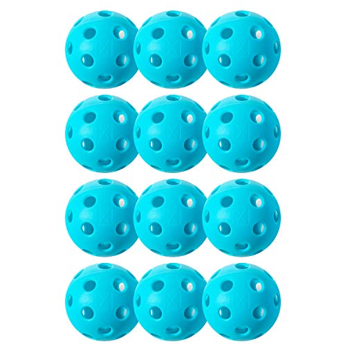 Franklin Sports Indoor Court Pickleball Balls - USA Pickleball Approved - 12 Pack Blue