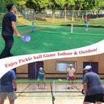 Portable Pickleball Net with Wheels, 22FT Regulation Size Pickle Ball Net with Pickleballs, Carry Bag for Home, Driveway, Backyard, Indoor or Outdoor