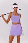 PINSPARK Golf Skirt Silicone Grippers Skorts for Women with Pockets 14" Trendy Tennis Skirts for Workout Pickleball, Lilac M