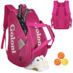Goloni Pickleball Bag Padel Racket Backpack Large Capacity for Men Women Separate Waterproof Shoes Compartment Pickleball Accessories -Thermal Insulated Pockets Fits 4 to 10 Paddles