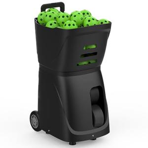 CUTPOIY Pickleball Ball Machine, Portable Automatic Ball Launcher Thrower, APP Intelligent Control/80 Large Capacity, Pickleball Practice Equipment, for All Pickleball Players Lovers