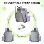 JKAOO Tennis Bags for Women, Waterproof Tennis Sling Crossbody Shoulder Backpack Holds 2 Rackets, Tennis Racket Bag for Pickleball Badminton (Purple)