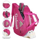 Goloni Pickleball Bag Padel Racket Backpack Large Capacity for Men Women Separate Waterproof Shoes Compartment Pickleball Accessories -Thermal Insulated Pockets Fits 4 to 10 Paddles
